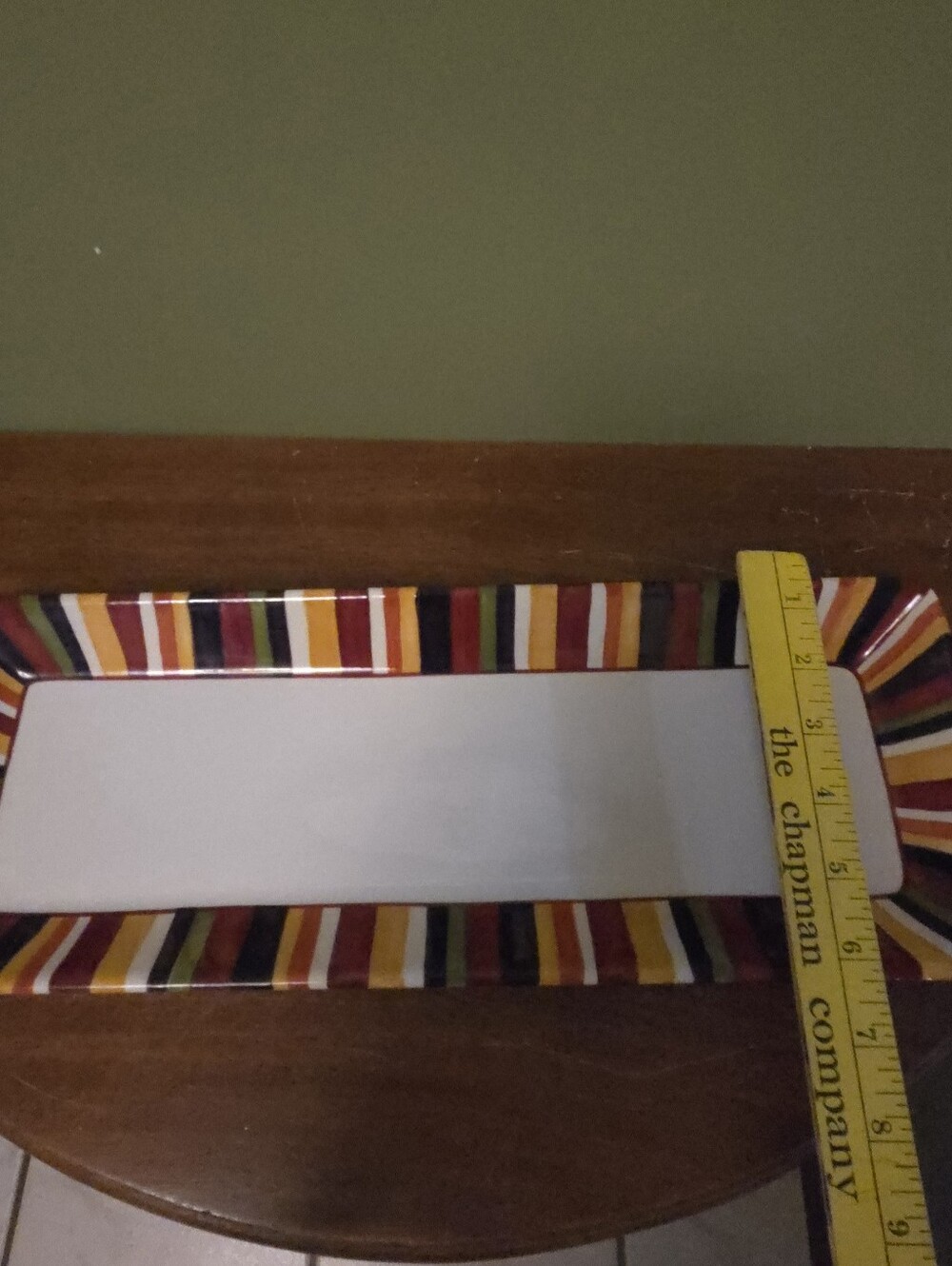 Pampered Chef Simple Additions Rectangular Server/Platter, Striped Pattern - Picture 3 of 10